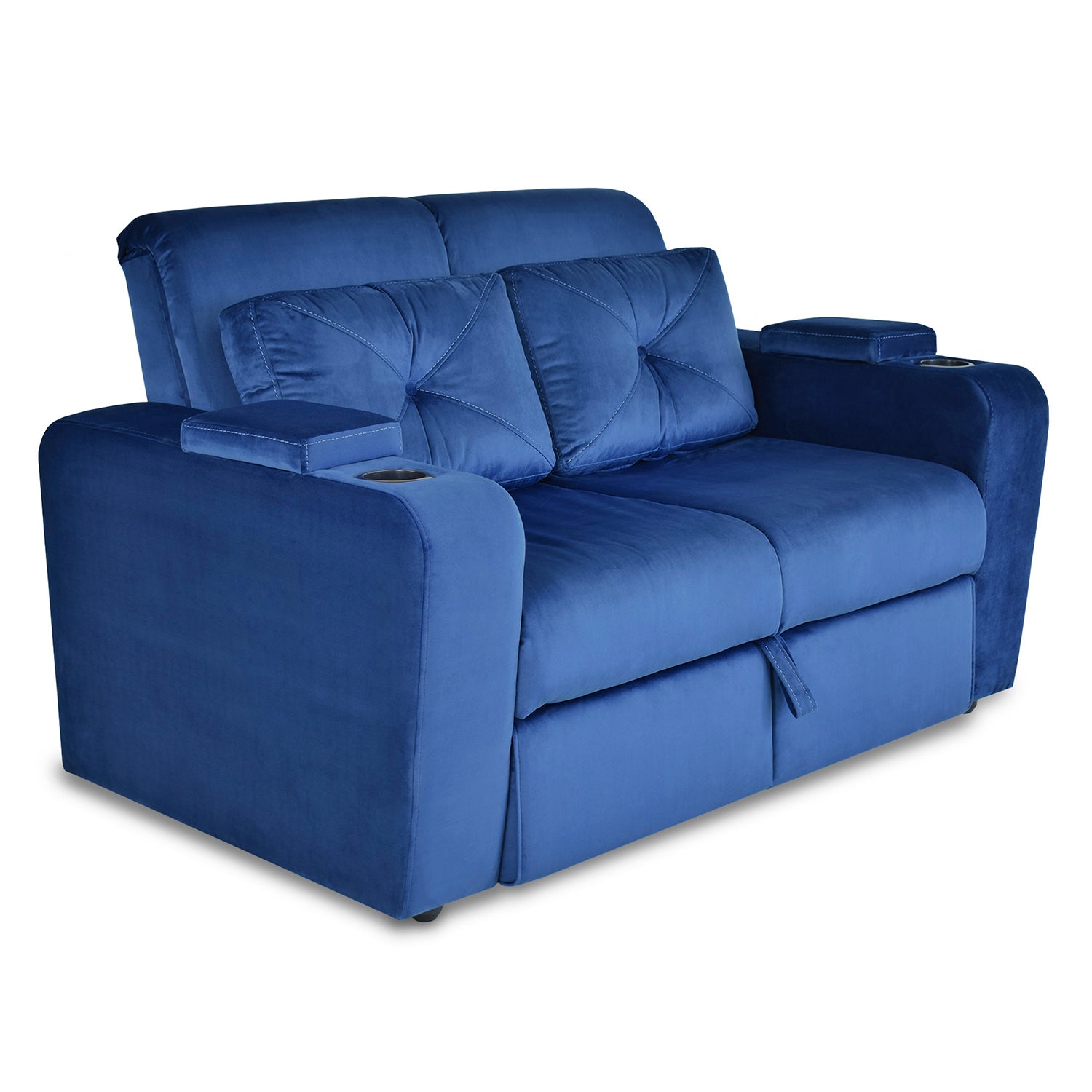 Sofá Cama Boston Velvet Rich Azul