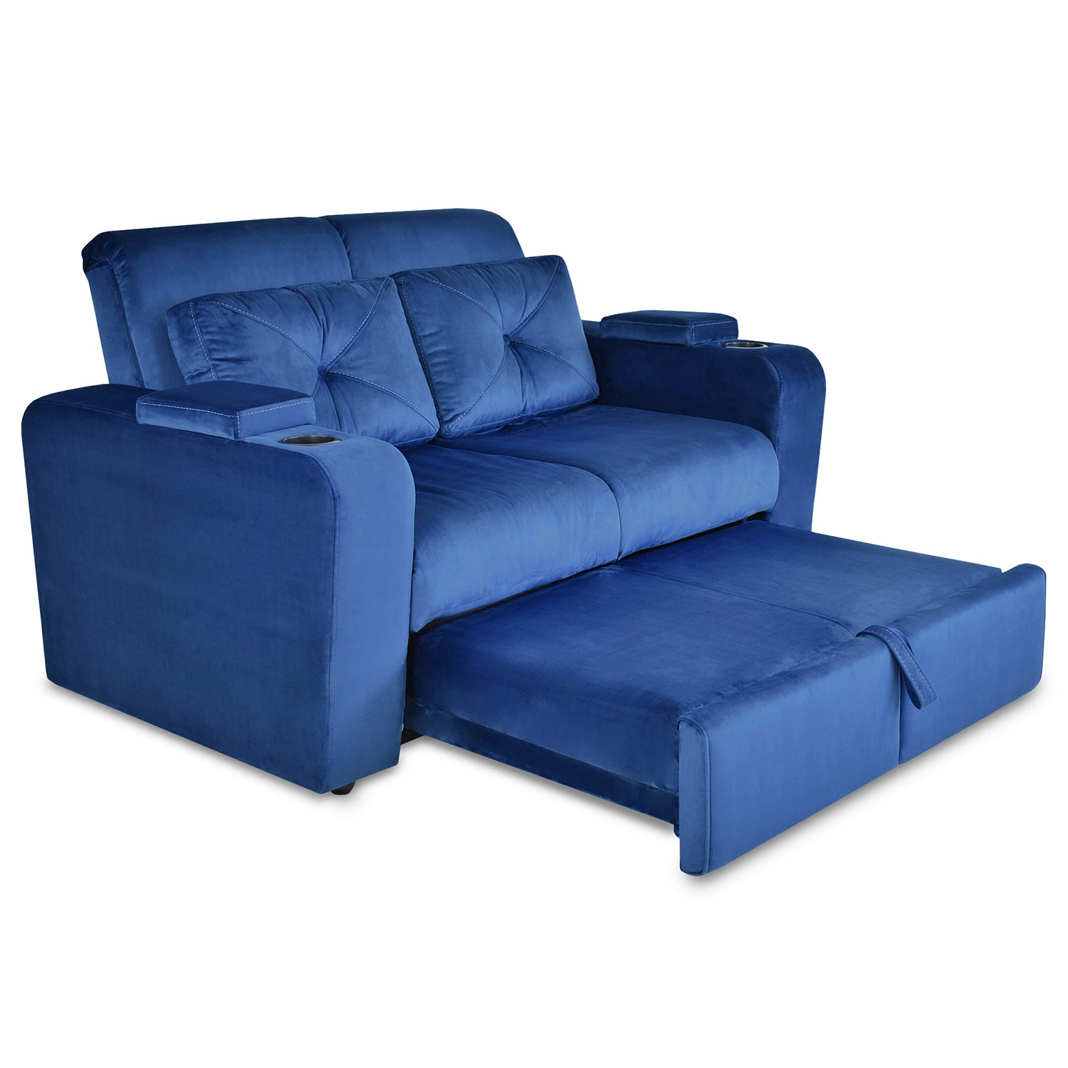 Sofá Cama Boston Velvet Rich Azul