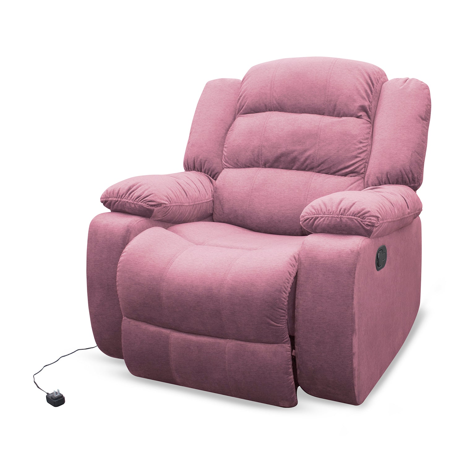 Sillón Reclinable Masajeador Nico Velvet Suprema Rosa