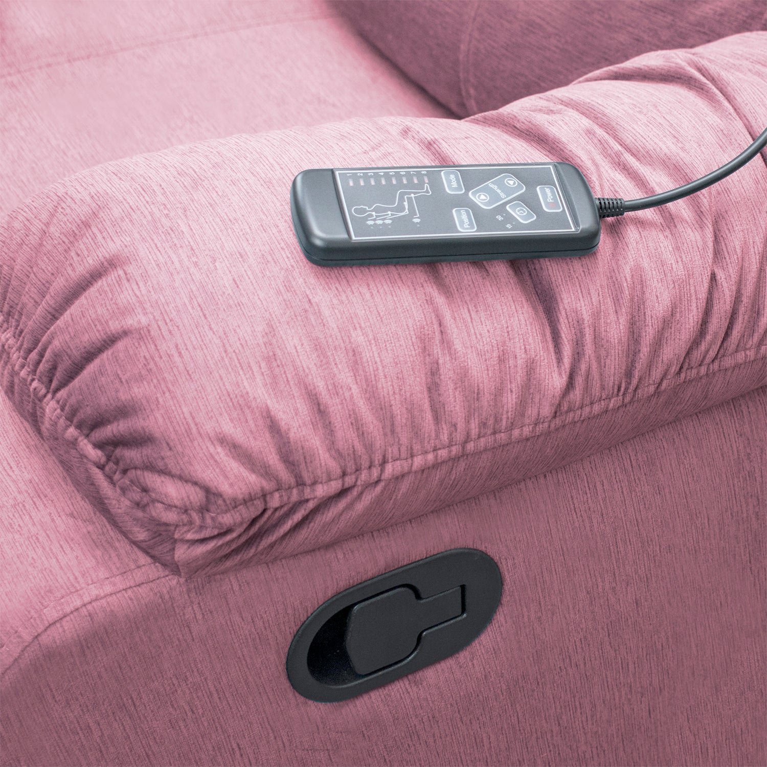 Sillón Reclinable Masajeador Nico Velvet Suprema Rosa