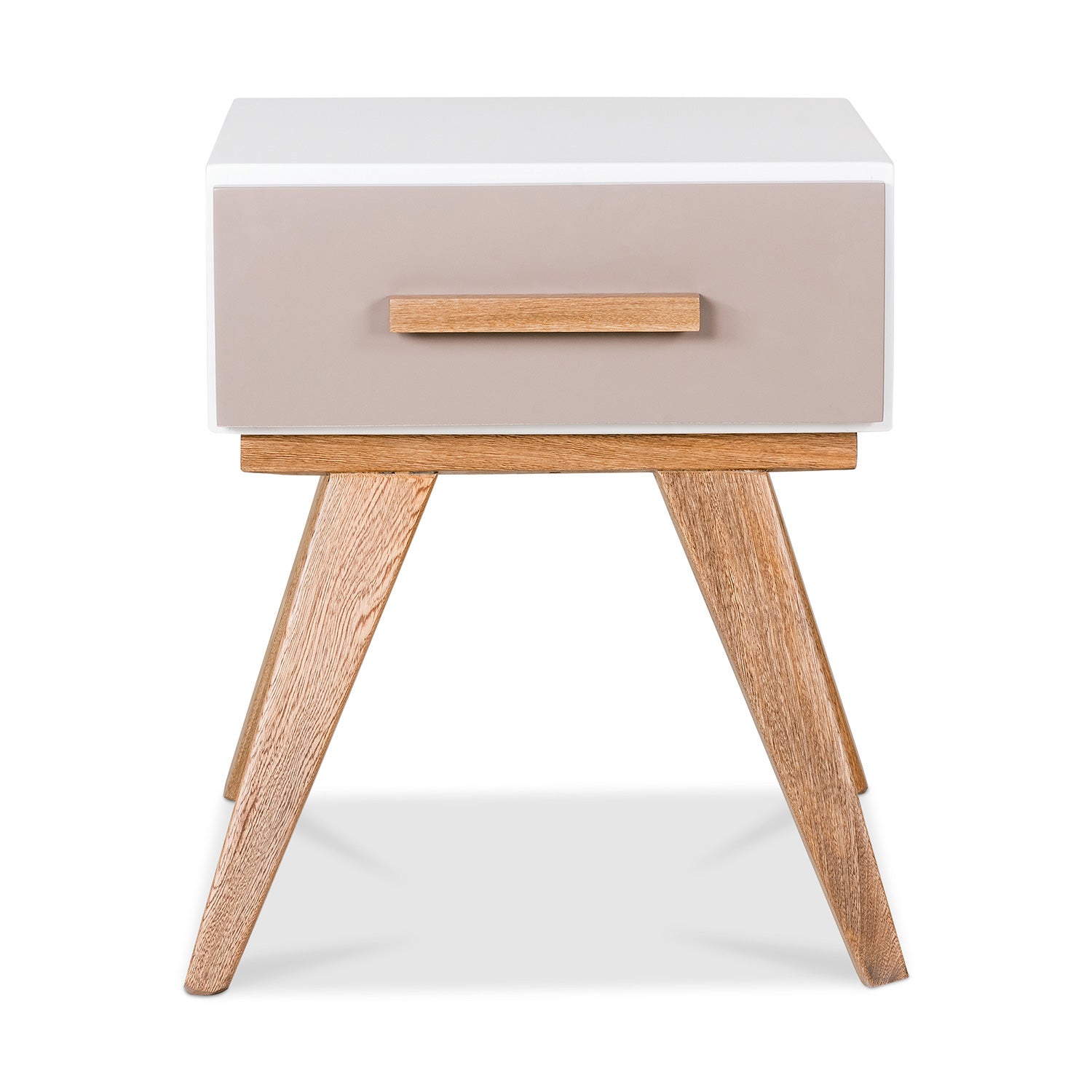 Mesa Auxiliar Bennet Blanco, Natural, Taupe
