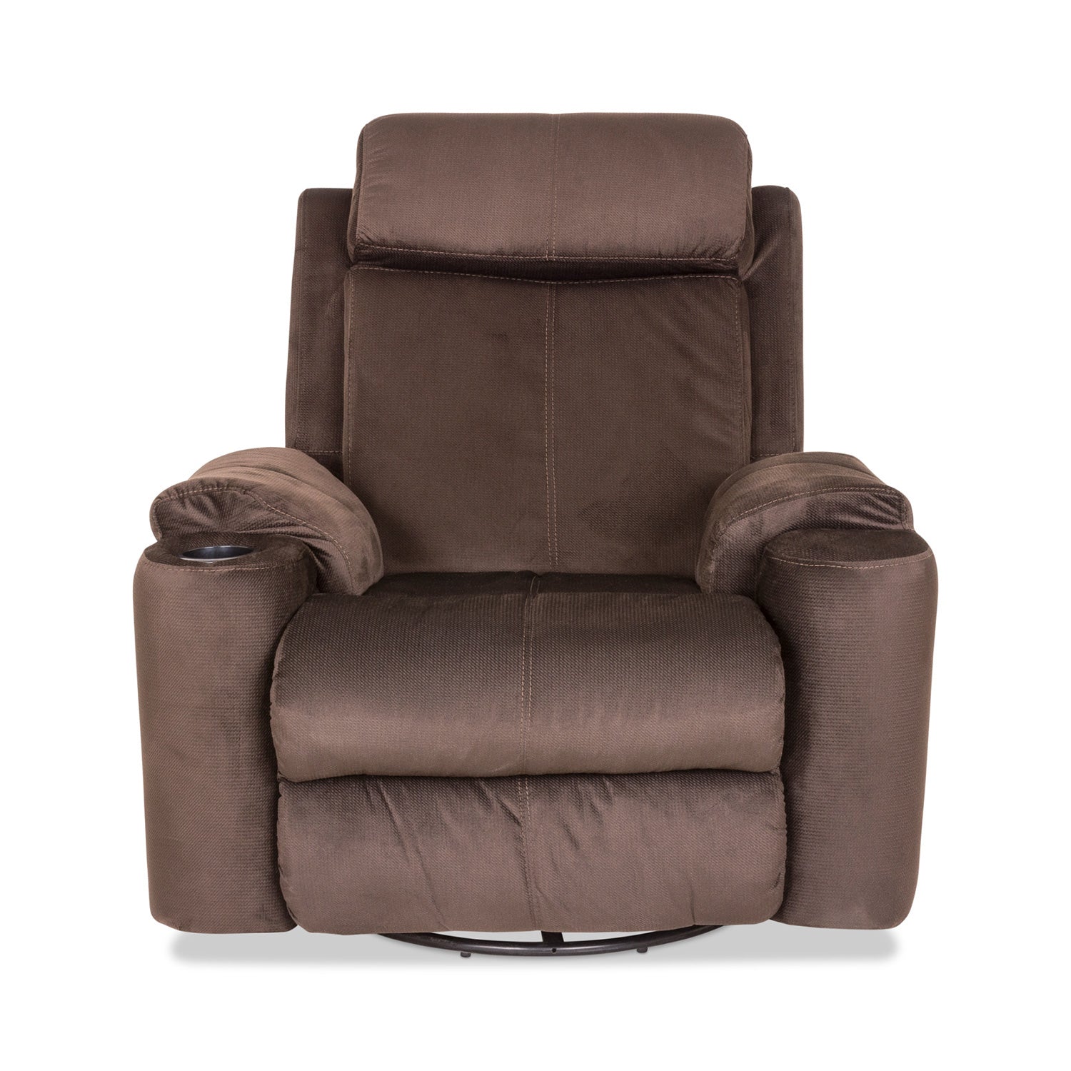 Sillón Reclinable Mecedora Giratoria Delta Microfibra Chocolate