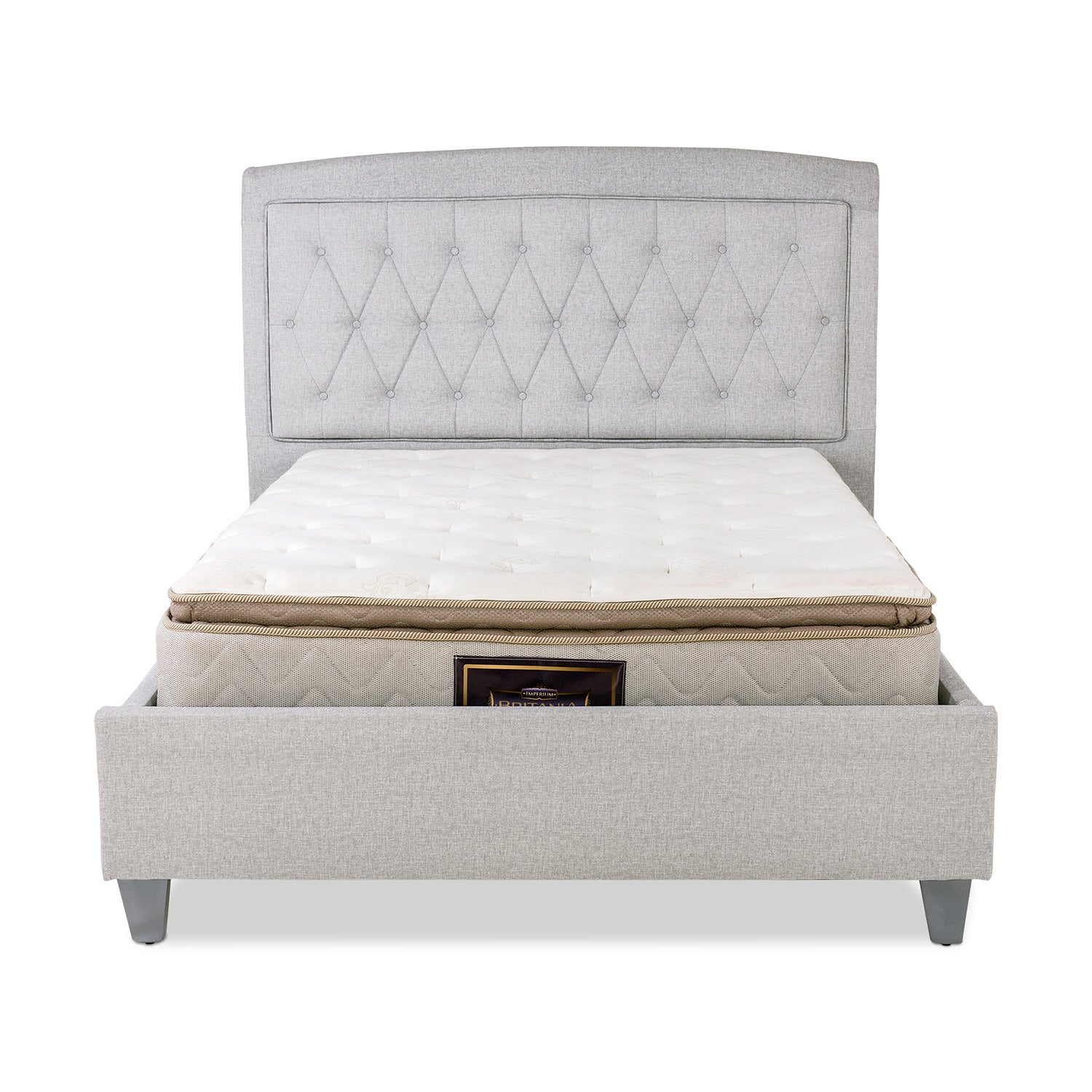 Cama Doble Murano Eurolino Plata