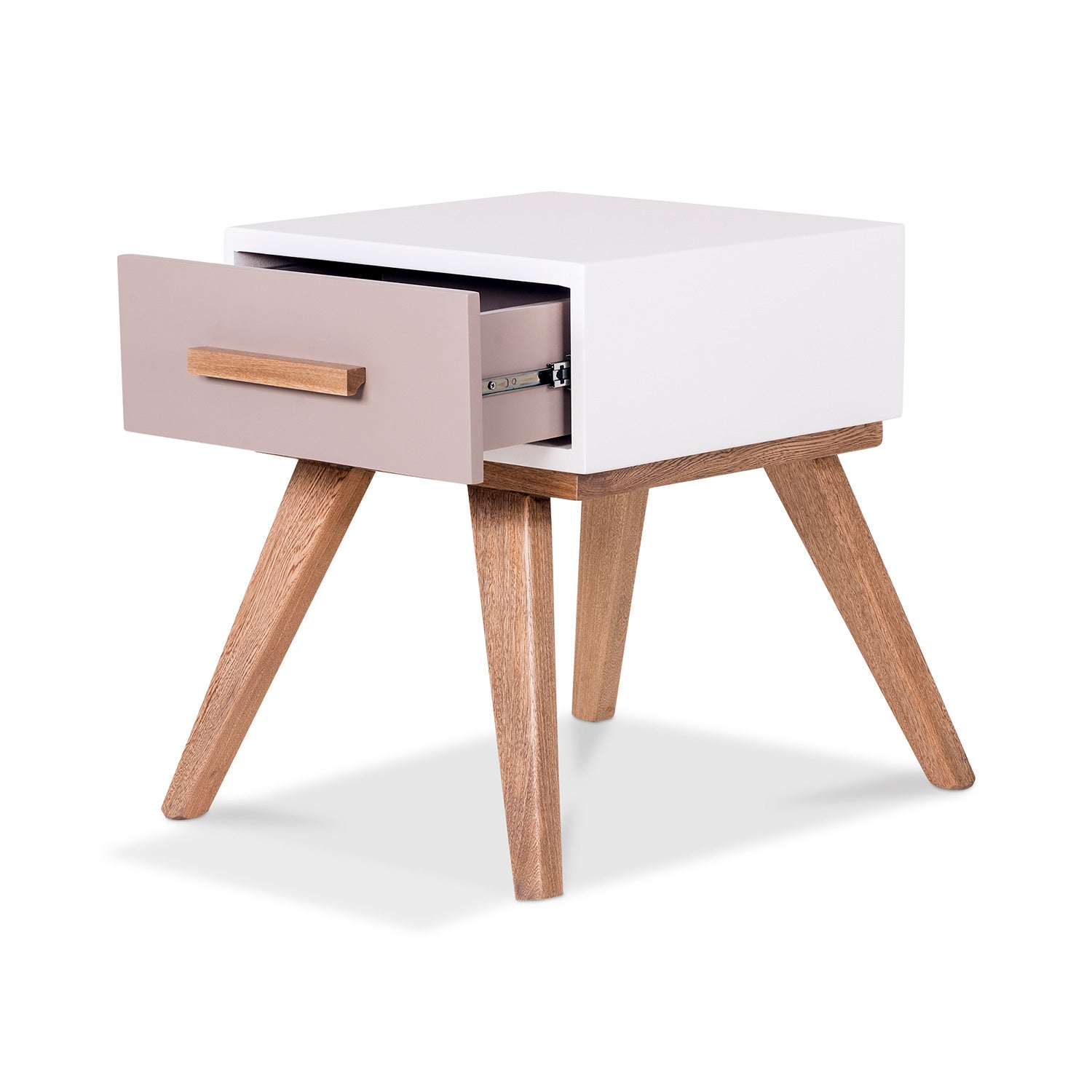 Mesa Auxiliar Bennet Blanco, Natural, Taupe