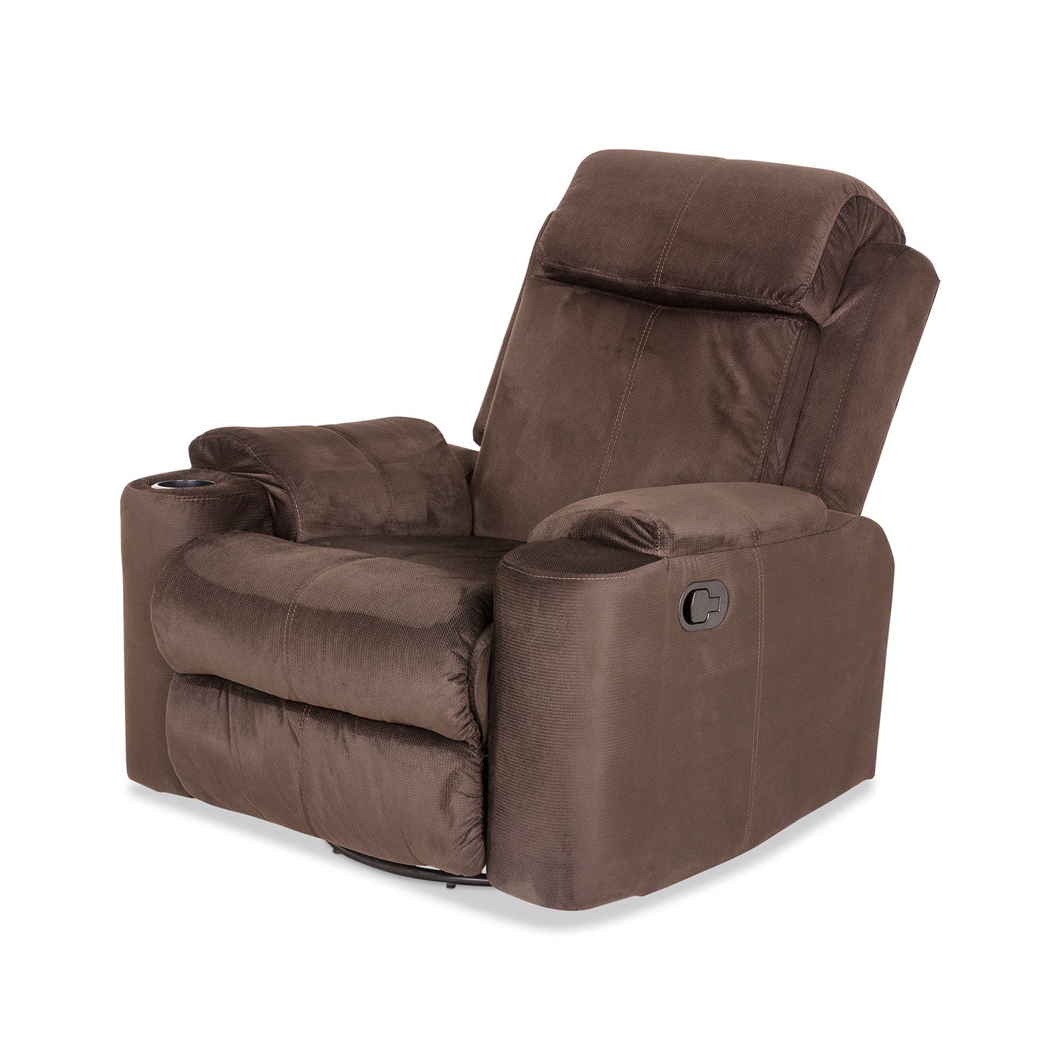 Sillón Reclinable Mecedora Giratoria Delta Microfibra Chocolate