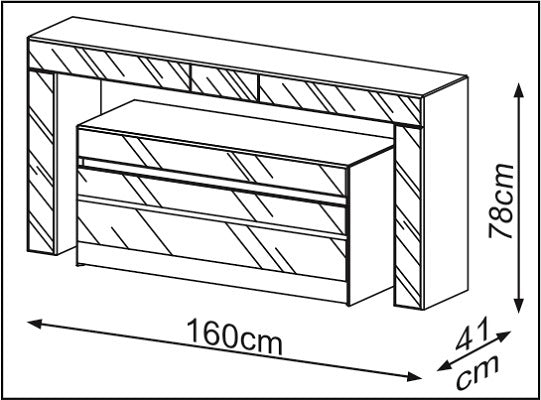 Consola Bulgary Blanco Premium