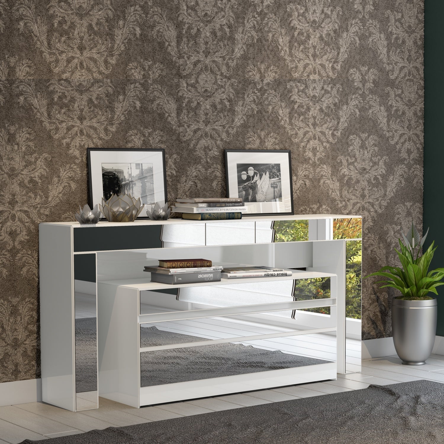 Consola Bulgary Blanco Premium