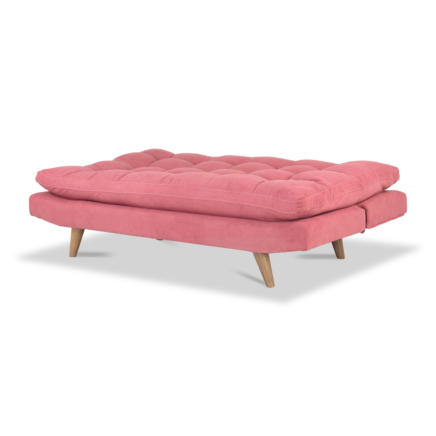 Sofá Cama Nix Microfibra Kazan Rosa, Natural