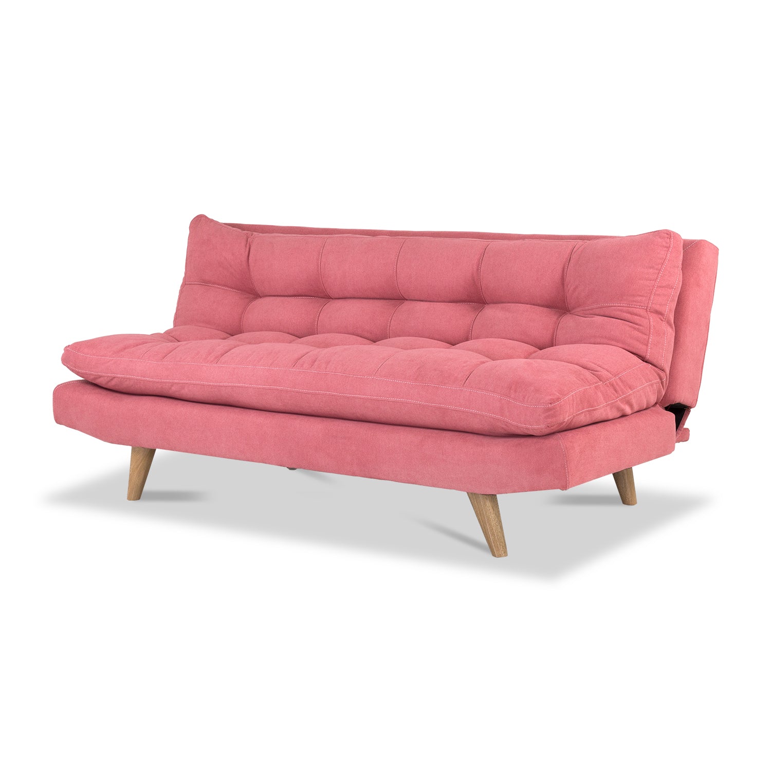 Sofá Cama Nix Microfibra Kazan Rosa, Natural