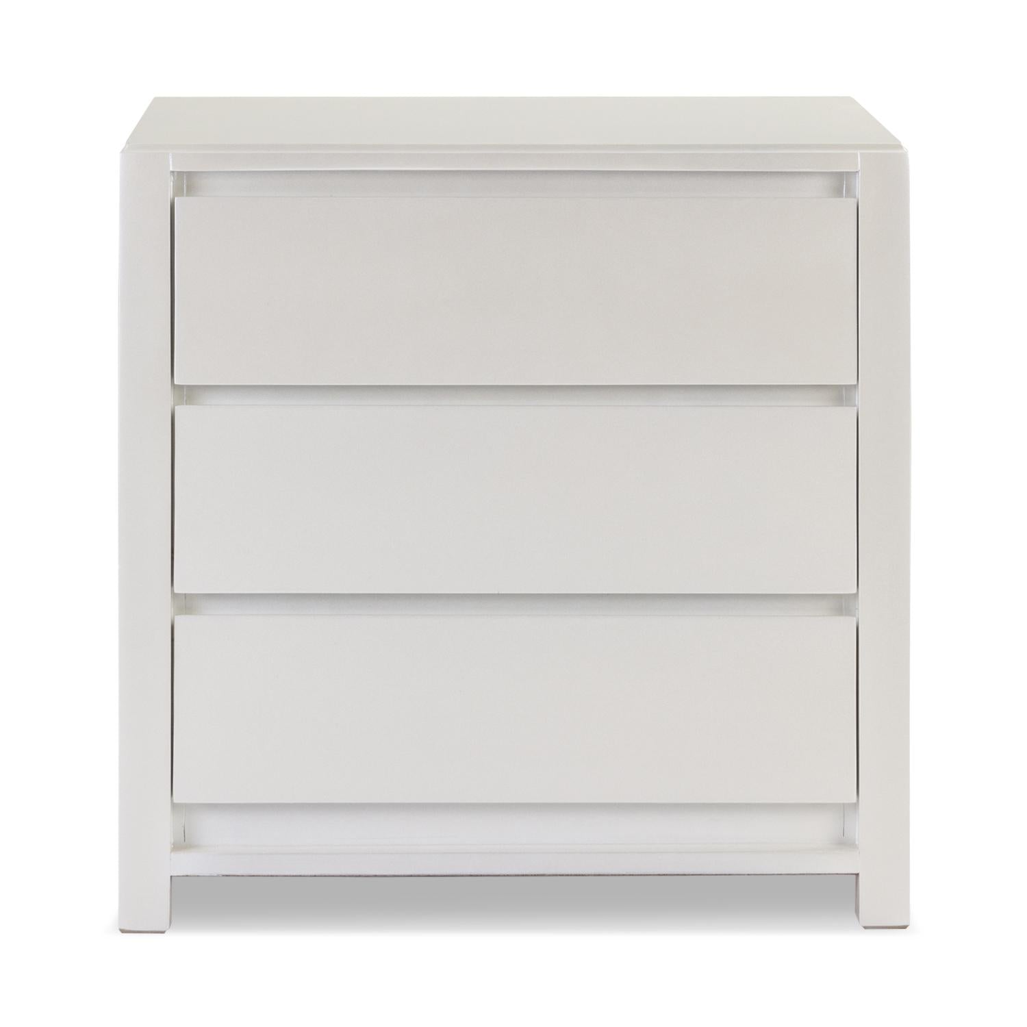 Mesa de Noche Alfa Blanco Perla