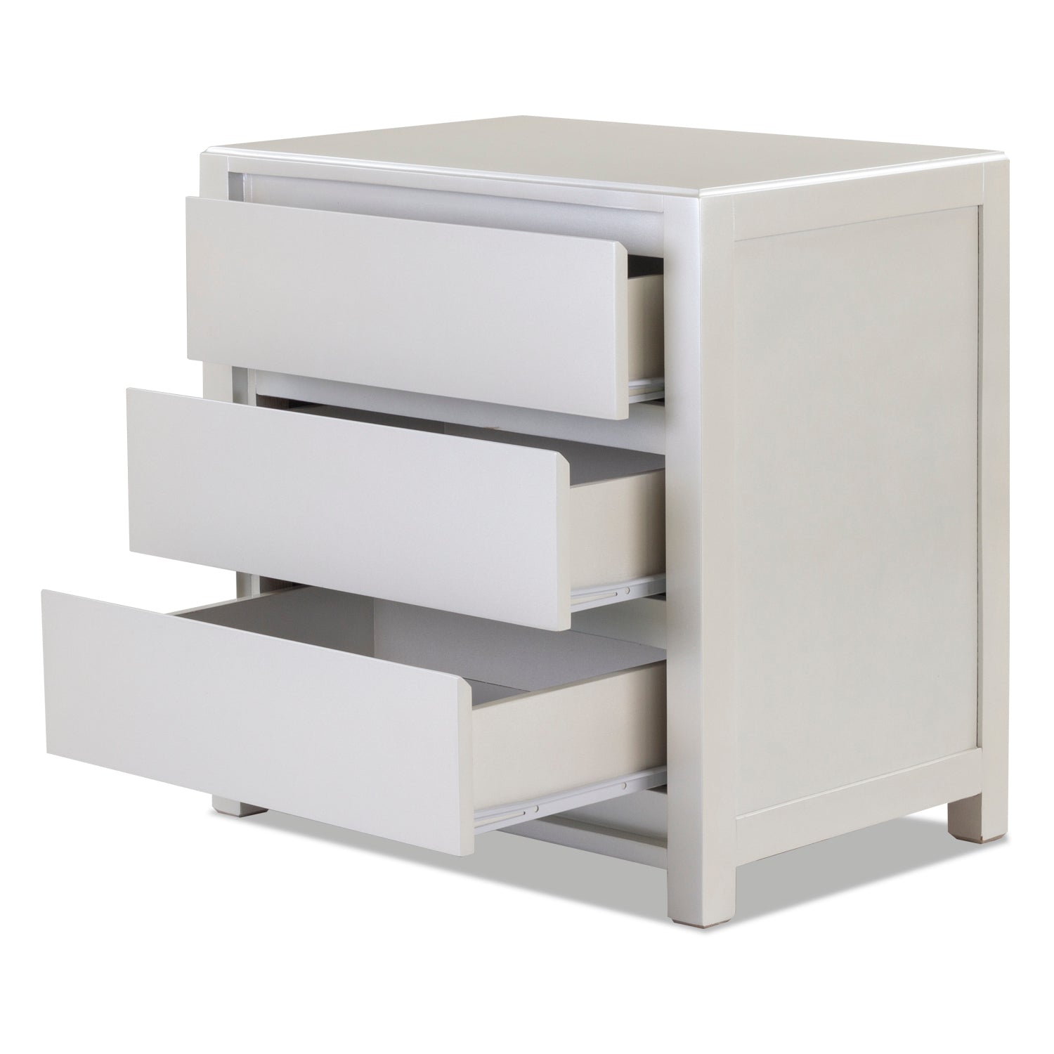 Mesa de Noche Alfa Blanco Perla