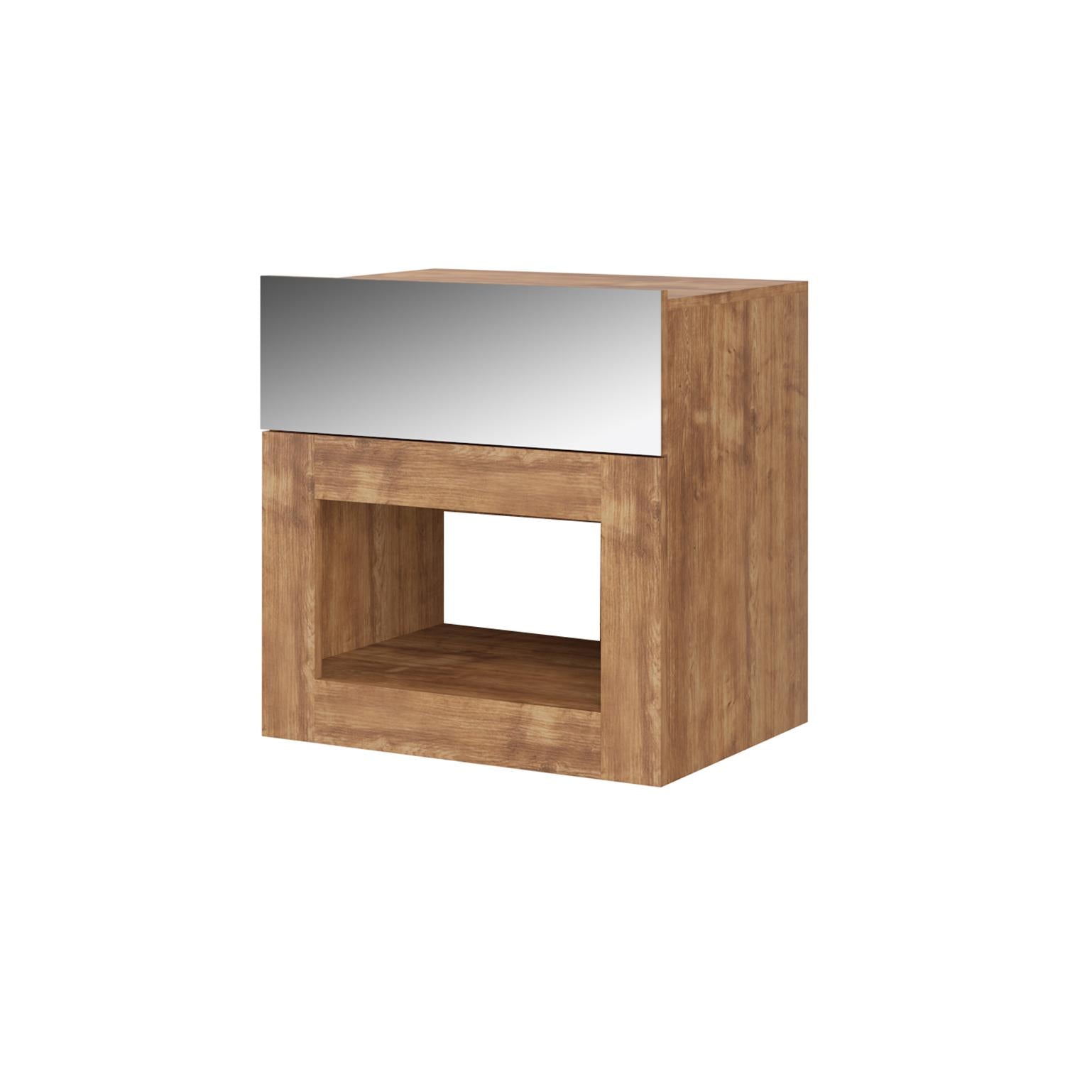 Mesa de Noche Broadway Natural Espejo