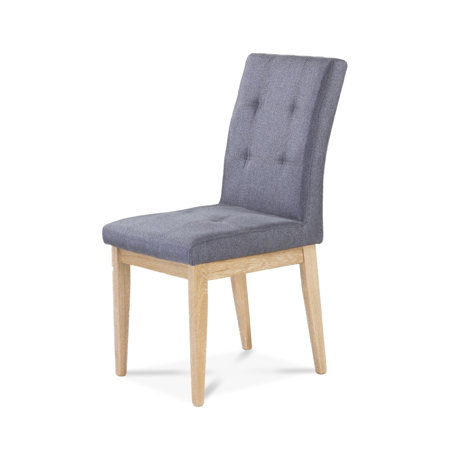 Comedor 4 Puestos Kepler Lino Hampton Gris Humo, Natural Poliuretano*