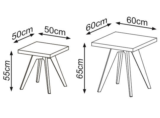 Set X2 Mesa Auxiliar Oslo Blanco