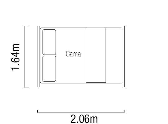 Cama Doble Murano Eurolino Plata