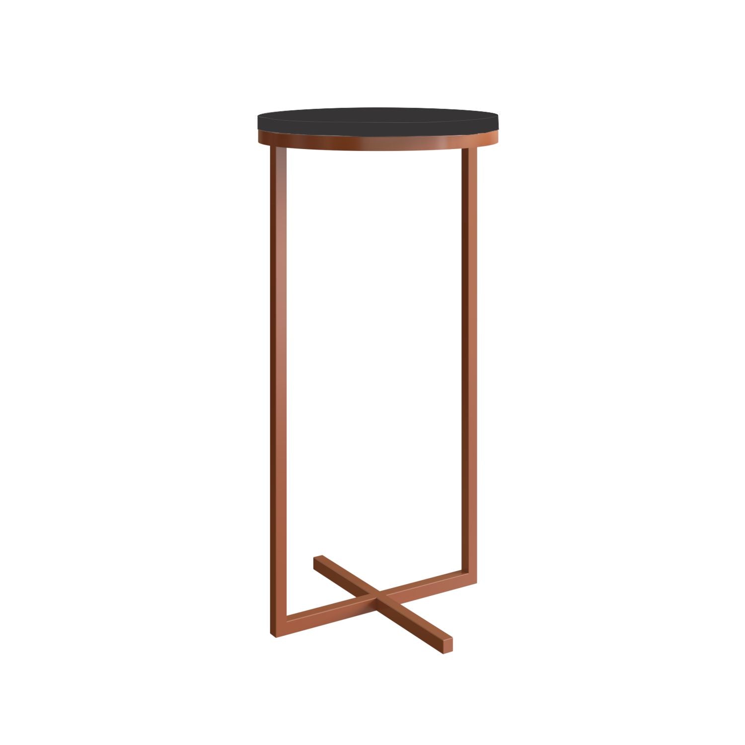 Set X3 Mesa Auxiliar Baru Negro, Bronce