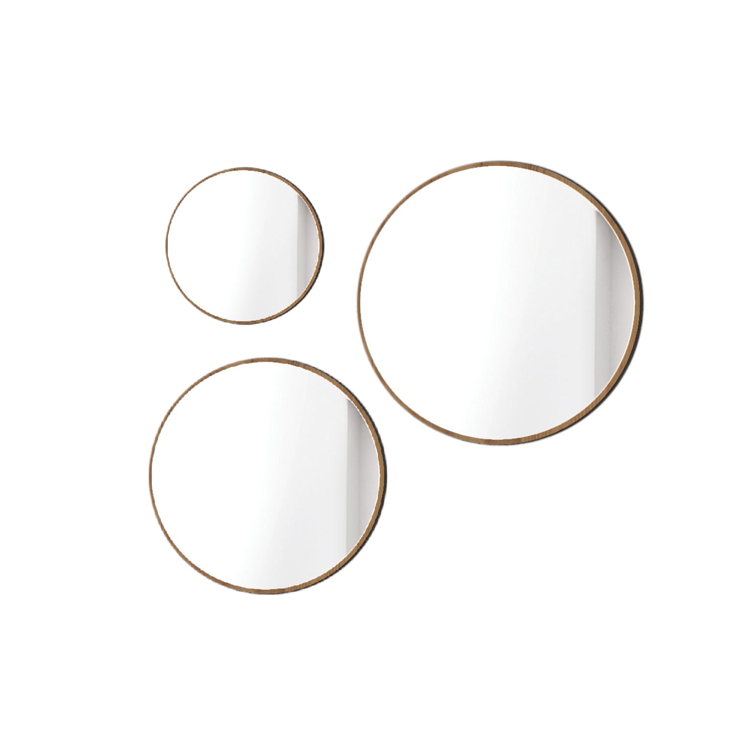Set X3 Espejo Redondo Loft Natural