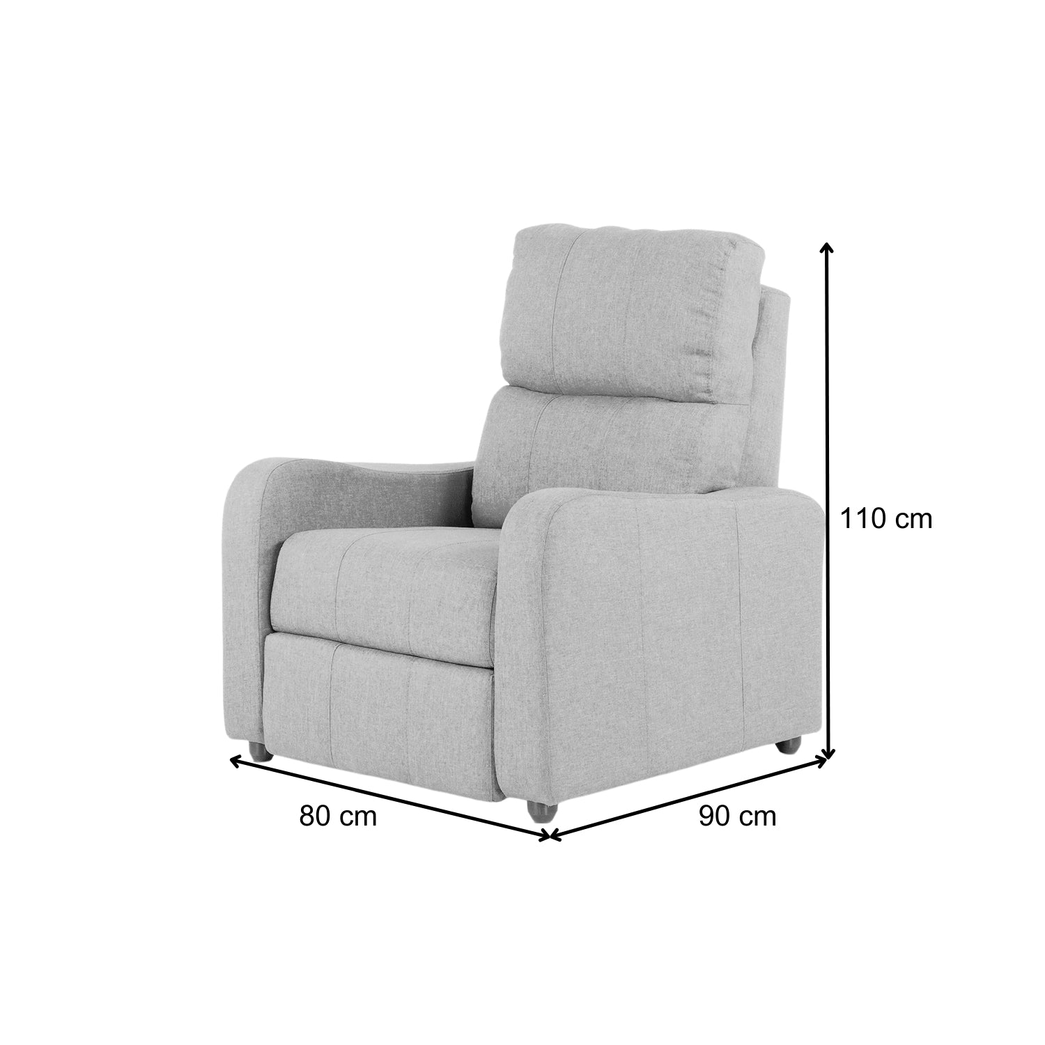 Sillón Reclinable Daytona Lino Gris Claro