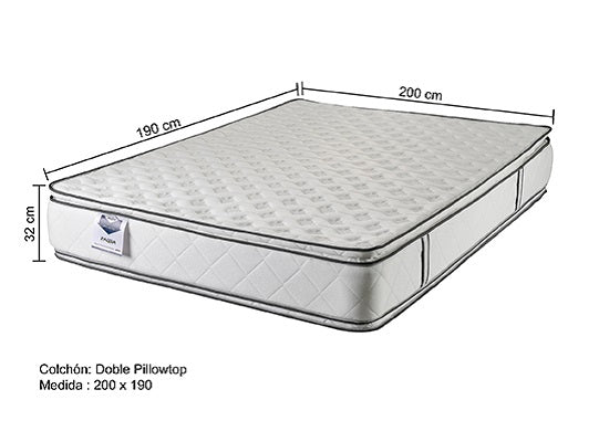 Colchon King Magna Doble Pillow Top Zabra (Garantia 8 años)