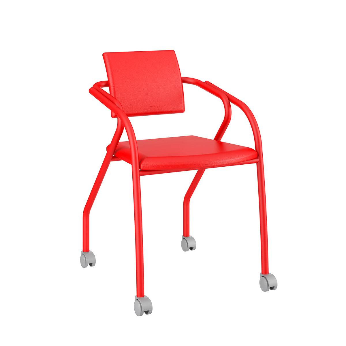 Silla de Escritorio Bonn Eurocuero Rojo