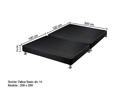 Base Cama Par King New Zabra (Alto 14 cm)