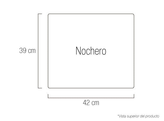 Mesa de Noche Preston Plata, Espejo 2 Gavetas