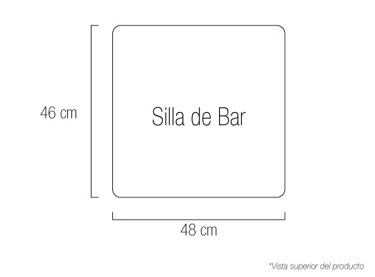 Silla Bar Kepler Eurocuero Lazio Negro
