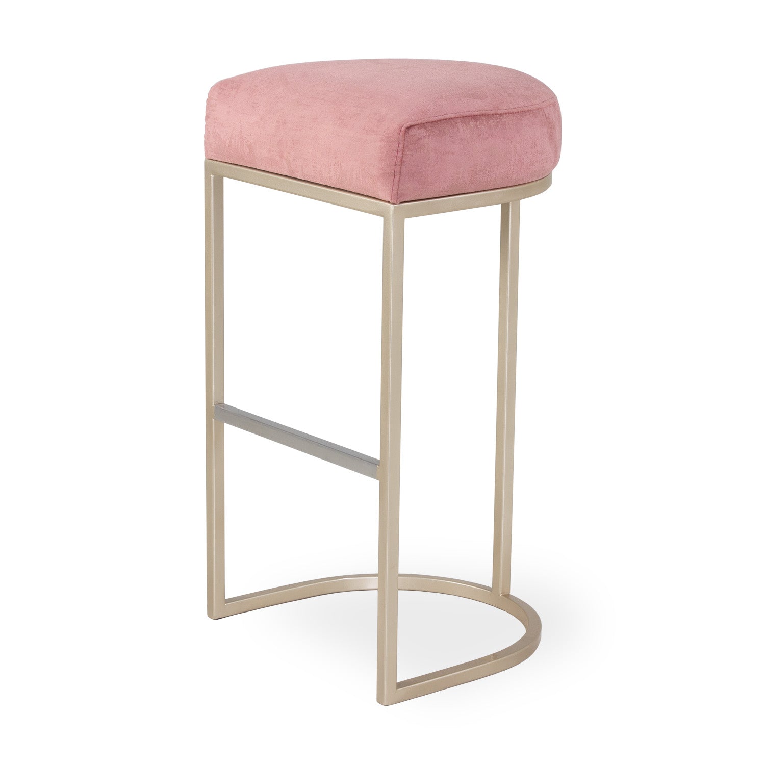 Silla Bar Adell Chenille Kingston Rosa, Champaña