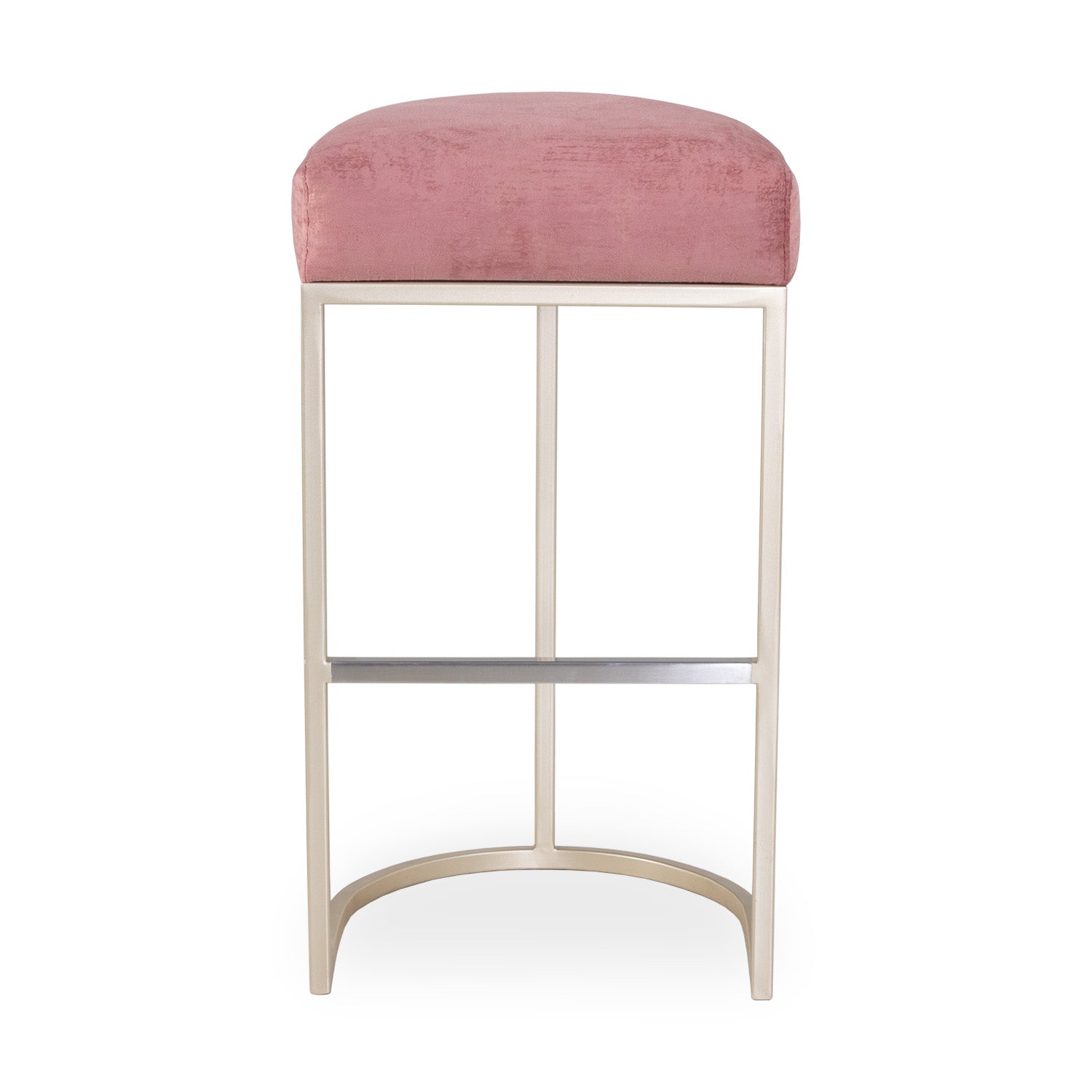 Silla Bar Adell Chenille Kingston Rosa, Champaña