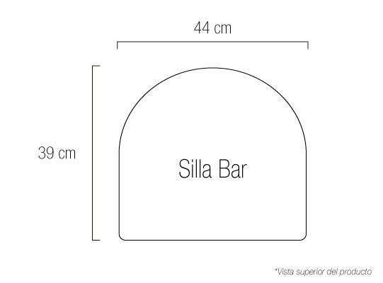 Silla Bar Adell Chenille Kingston Rosa, Champaña
