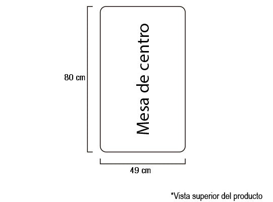 Mesa de Centro Floyd Natural Poliuretano