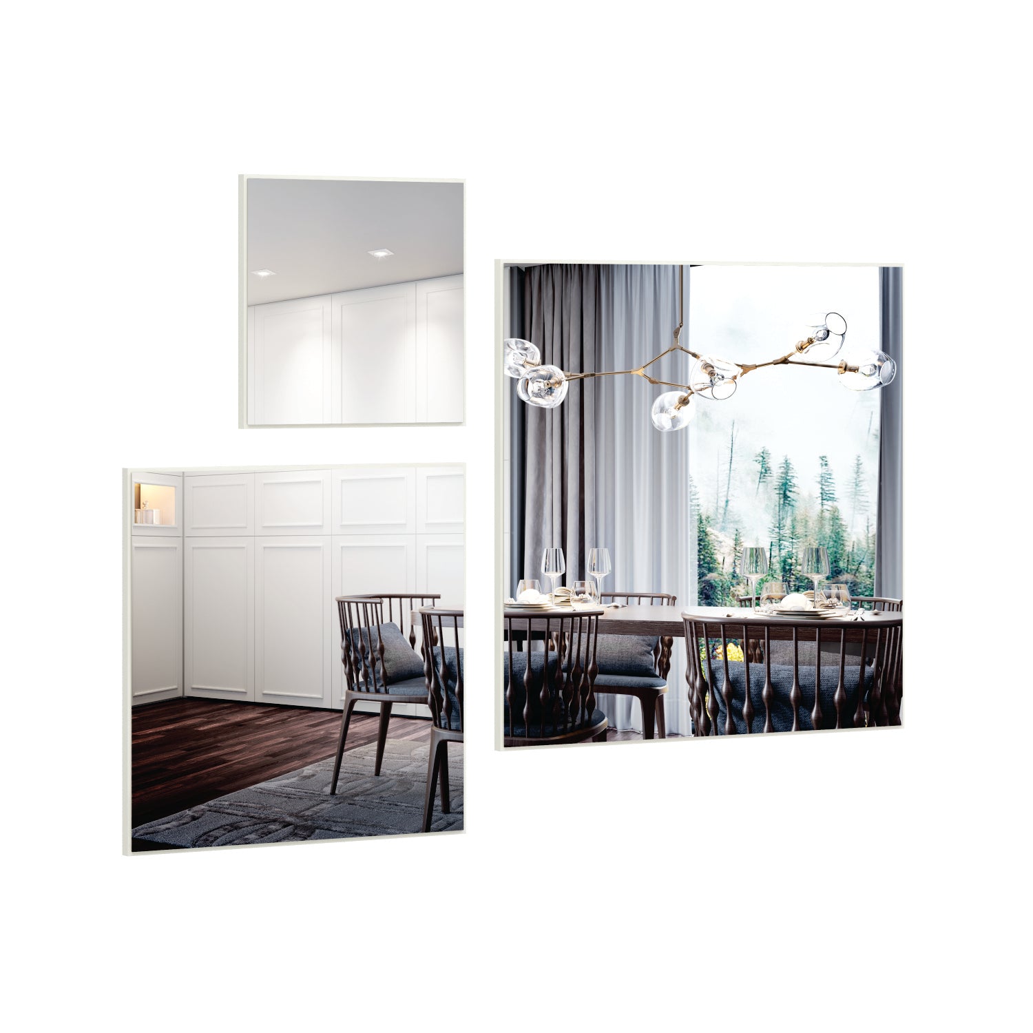 Set X3 Espejo Amsterdam Blanco