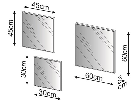 Set X3 Espejo Amsterdam Blanco