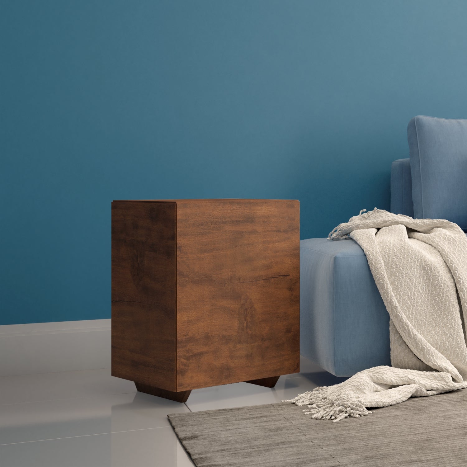 Mesa Auxiliar Kansas Natural Oscuro