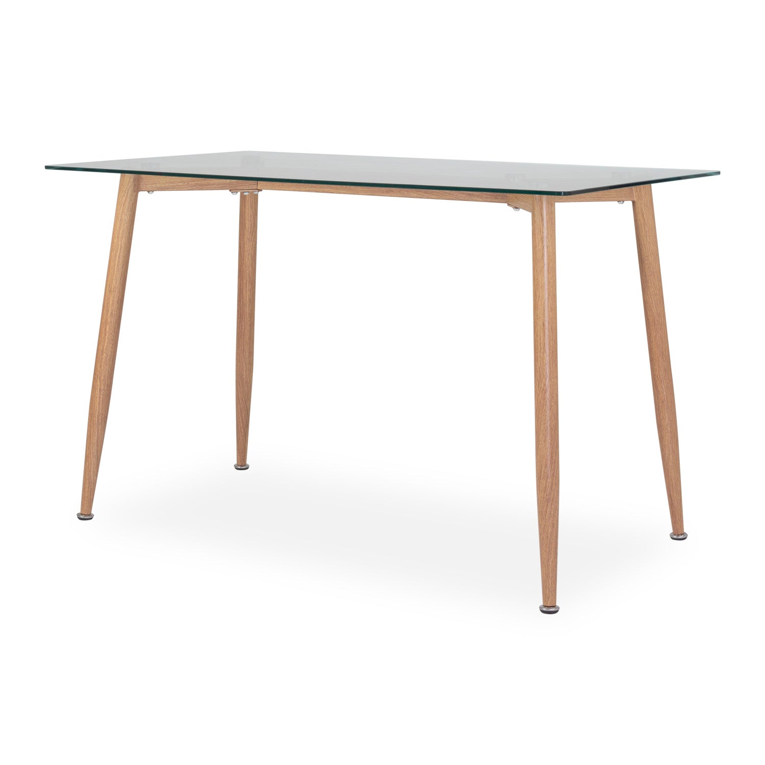 Comedor 4 Puestos Harrison Microfibra Gris, Natural