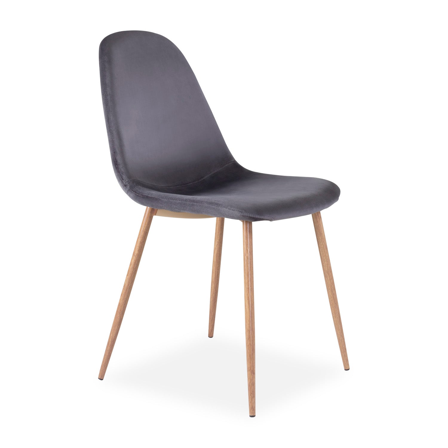 Comedor 4 Puestos Harrison Microfibra Gris, Natural