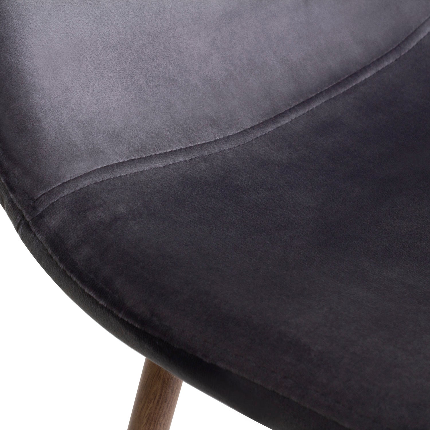 Comedor 4 Puestos Harrison Microfibra Gris, Natural