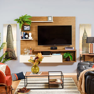 Panel de TV Denzel Natural, Beige 182X146X34