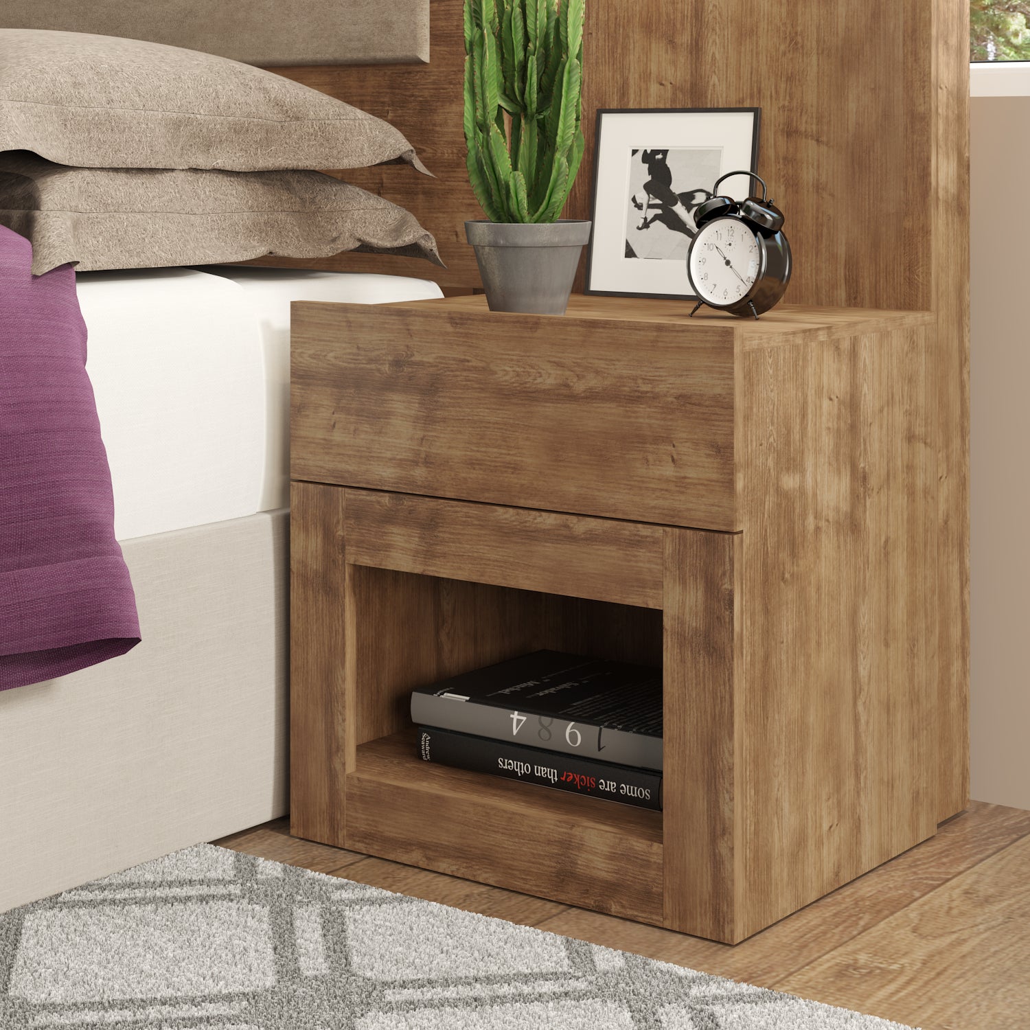 Mesa de Noche Broadway Natural