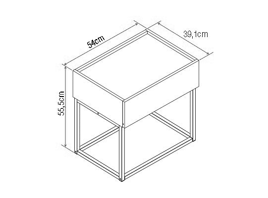 Mesa Auxiliar Calvin Blanco
