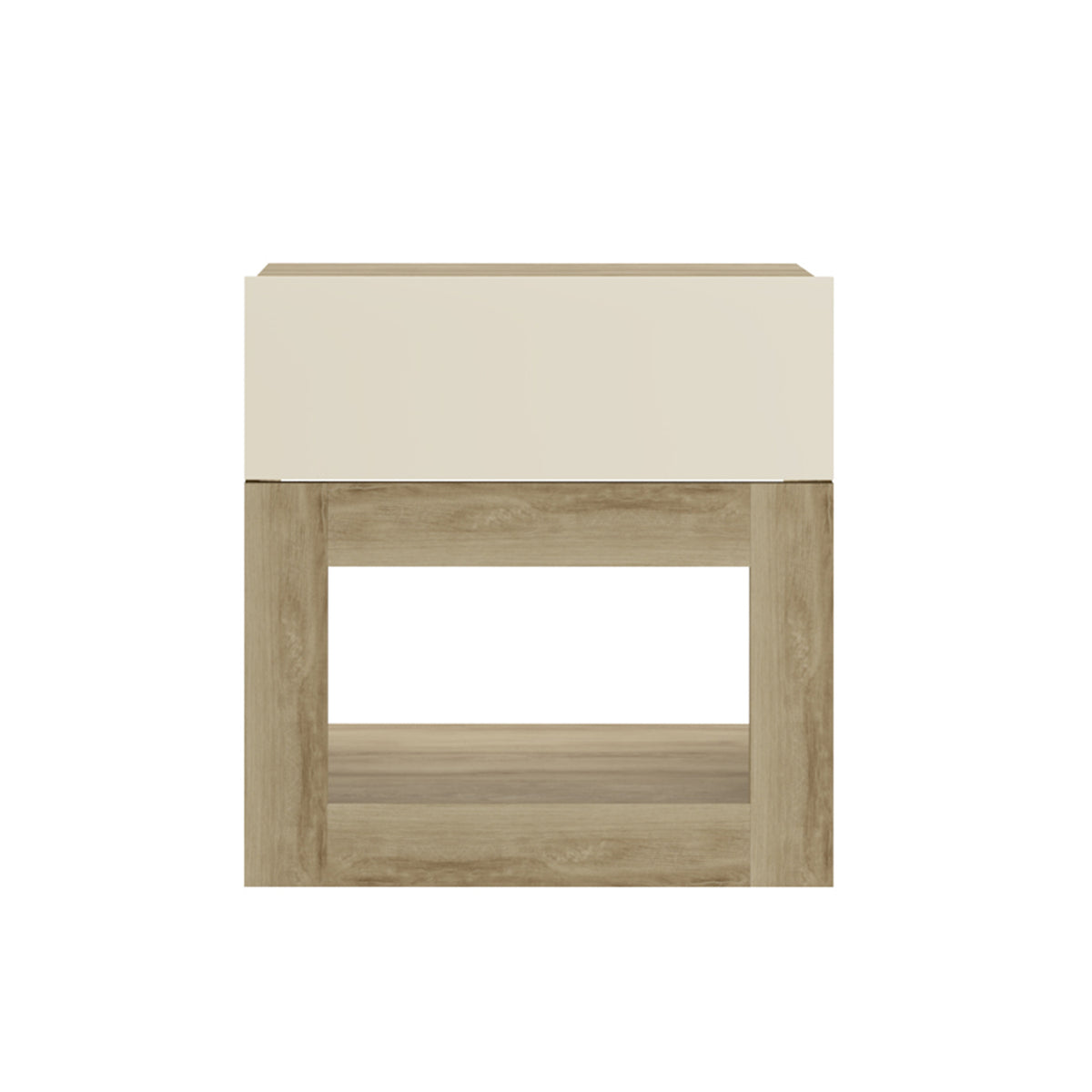 Mesa de Noche Broadway Natural, Off White