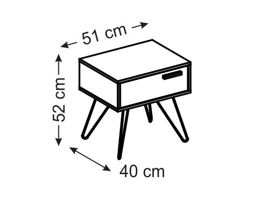 Mesa de Noche Hollywood Chocolate