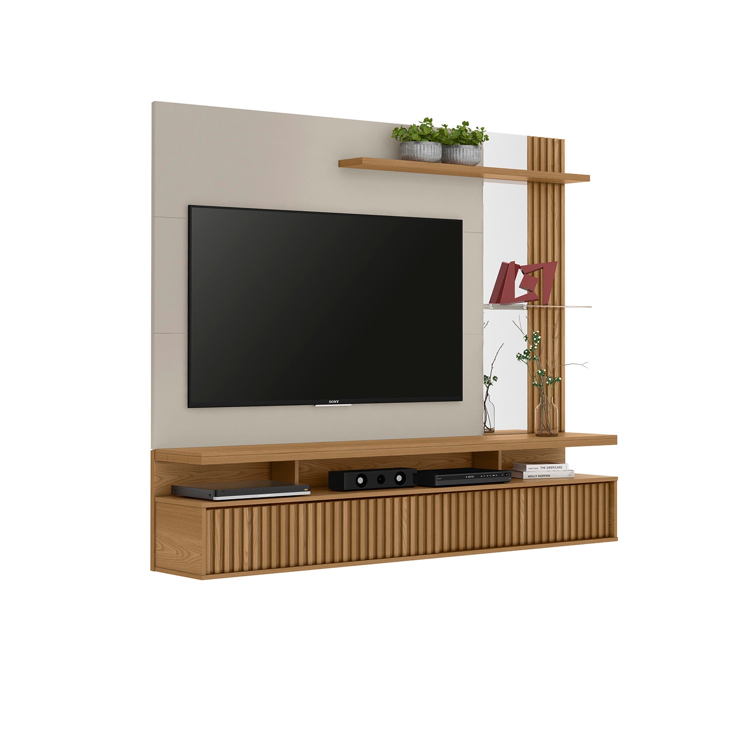 Panel de Tv Denver Natural, Off White 182X154X32