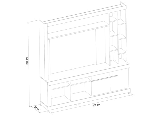 Centro de Entretenimiento Domus Natural, Off White 200X205X37