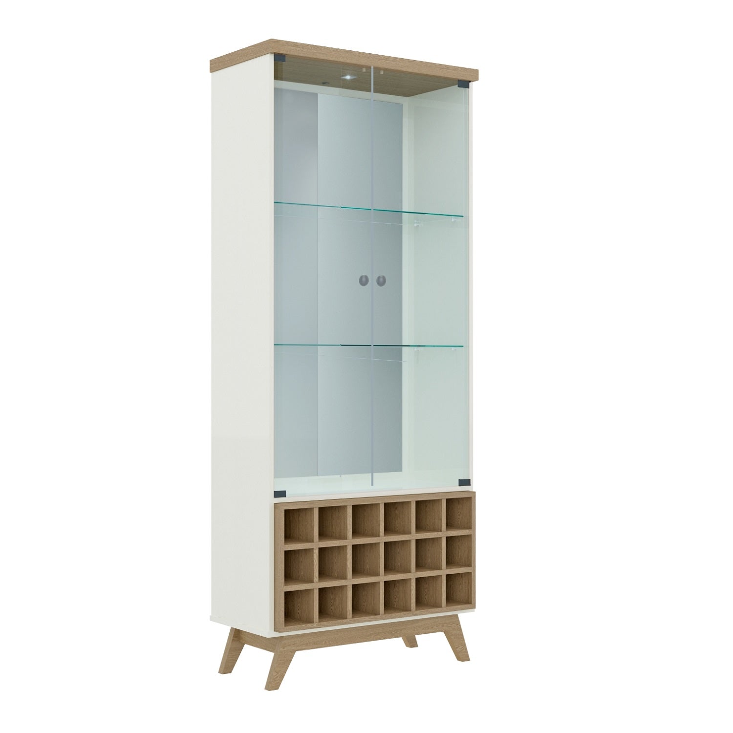 Vitrina Gales Off White, Natural 74X180X36