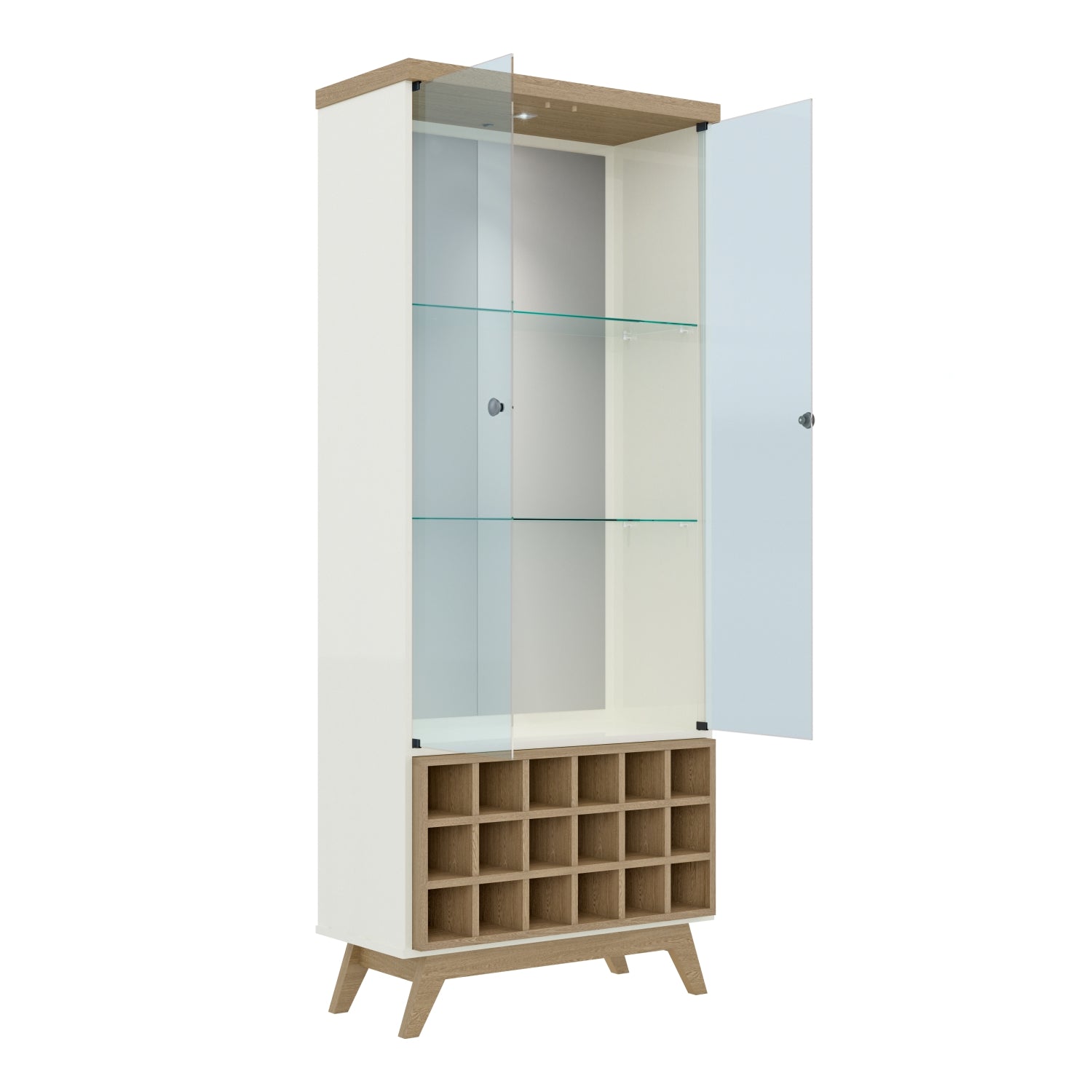 Vitrina Gales Off White, Natural 74X180X36