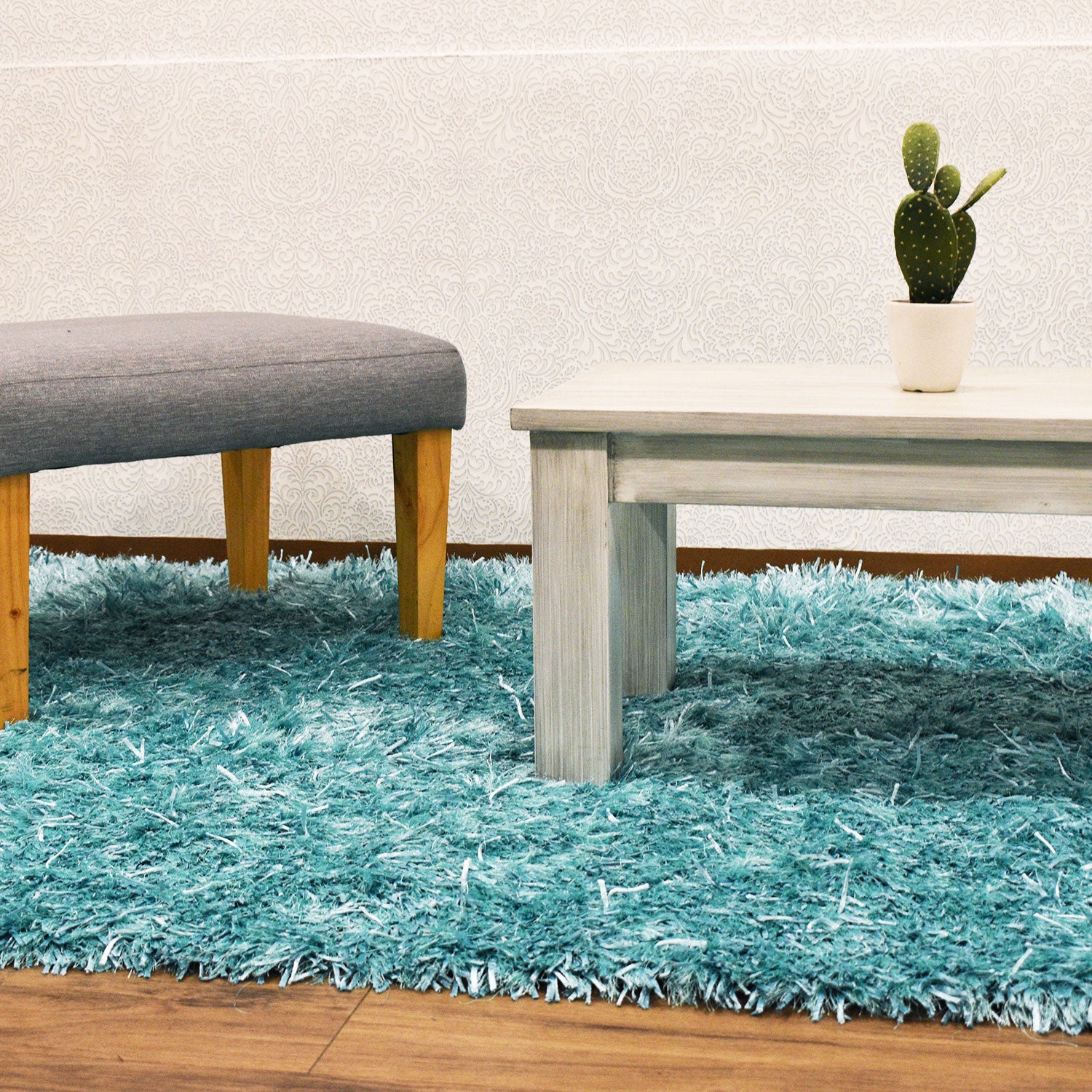 Alfombra 160X230 Plain 81 Turquesa