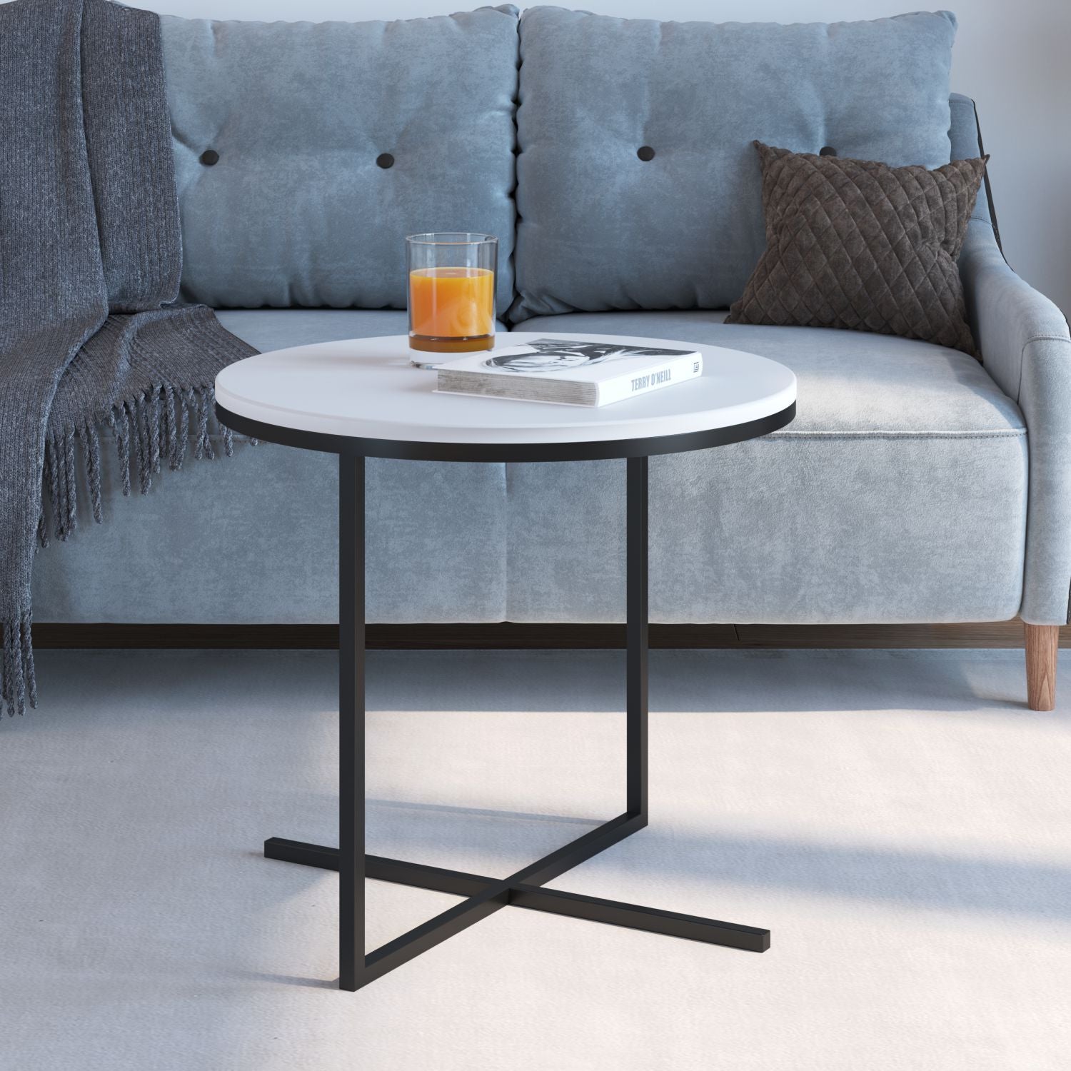 Set X3 Mesa Auxiliar Baru Blanco, Negro*