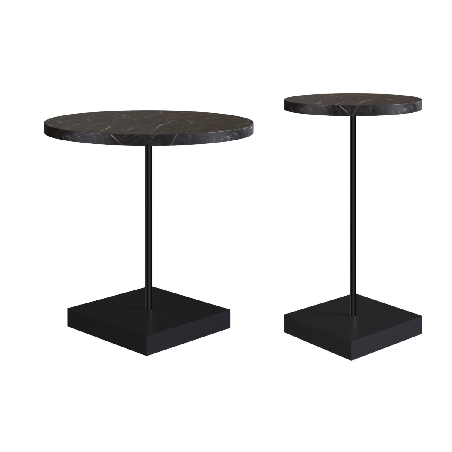 Set X 2 Mesa Auxiliar Delta Negro