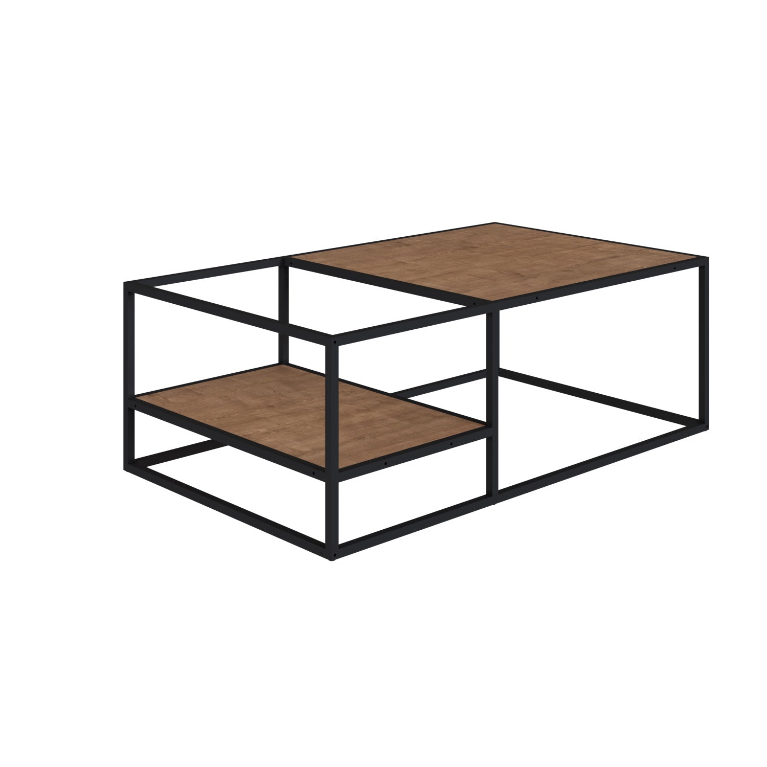 Mesa de Centro Palma Natural Oscuro, Negro